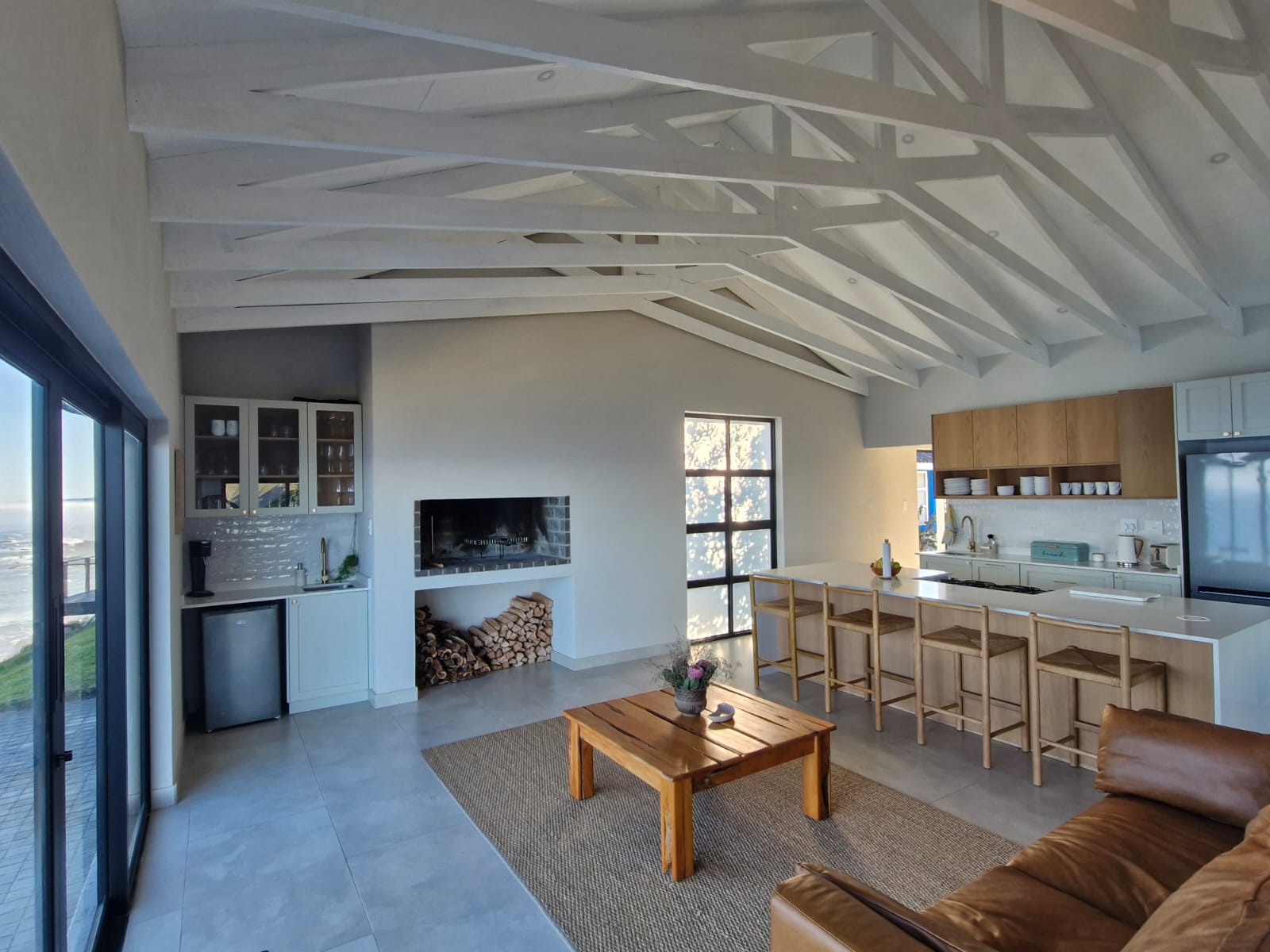 Living Room & Fireplace — Tsitsikamma House